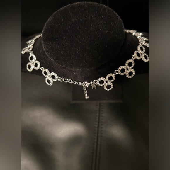 Kate Spade Delicate Dots Sparkling Crystal Pave Circles Silver tone Necklace - Picture 6 of 9